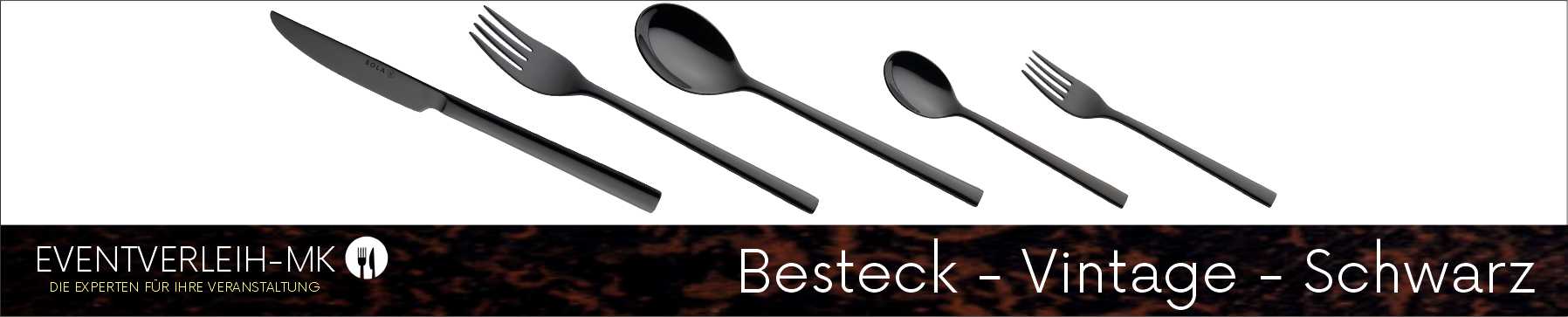 Besteck Vintage Schwarz